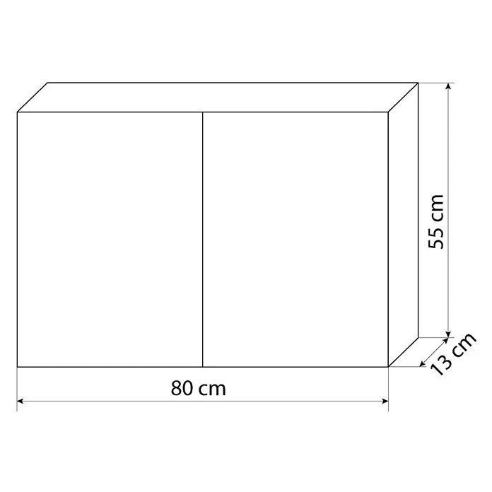 AcquaVapore Badmöbel-Set Fertigdusche Gently-1-B080-V1-F0102-LED - Gesamtbreite Badmöbel: 46 cm