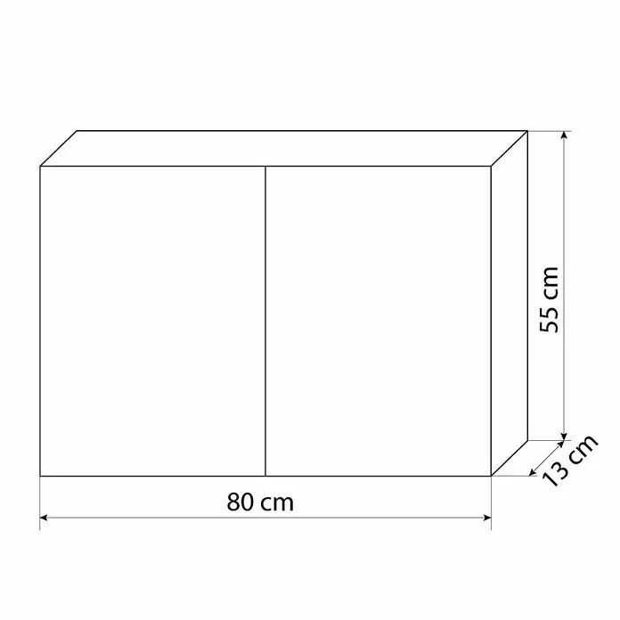 AcquaVapore Badmöbel-Set Fertigdusche Gently-1-B080-V1-F01-LED-EBox - Gesamtbreite Badmöbel: 46 cm