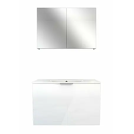 AcquaVapore  Badmöbel-Set Fertigdusche Gently-1-B080-V1-F01-LED-EBox