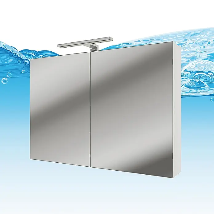 AcquaVapore Badmöbel-Set Fertigdusche Gently-1-B080-V2-R-F01 - Gesamtbreite Badmöbel: 46 cm