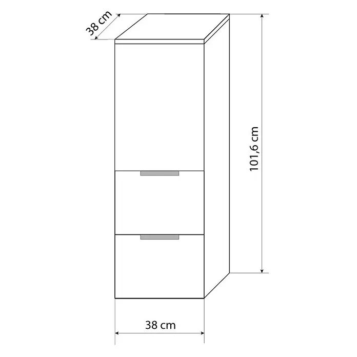 AcquaVapore Badmöbel-Set Fertigdusche Gently-1-B080-V3-F01-LED-EBox - Gesamtbreite Badmöbel: 46 cm