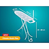 Leifheit Bügeltisch Classic Basic Plus (38 x 120 cm, Höhenverstellung: 69 cm - 88 cm, Metall, Blau, Weiß) | BAUHAUS