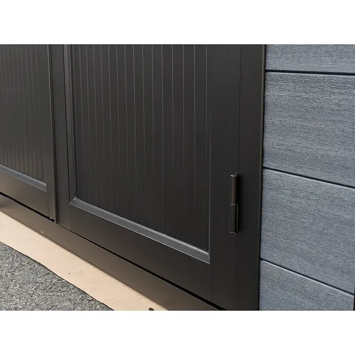 Linholm Gartenhaus Lignum 2020 - Außenmaß inkl. Dachüberstand (B x T): 238 x 233 cm, Grau/Anthrazit