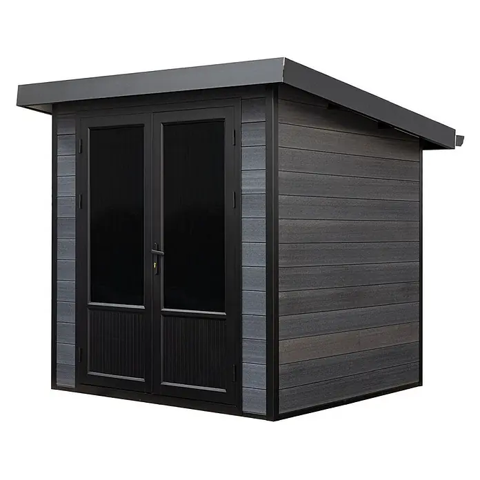 Linholm Gartenhaus Lignum 2020 - Außenmaß inkl. Dachüberstand (B x T): 238 x 233 cm, Grau/Anthrazit