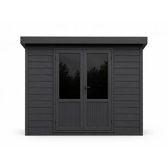 Linholm Gartenhaus Lignum 2924 - Außenmaß inkl. Dachüberstand (B x T): 325 x 279 cm, Grau/Anthrazit