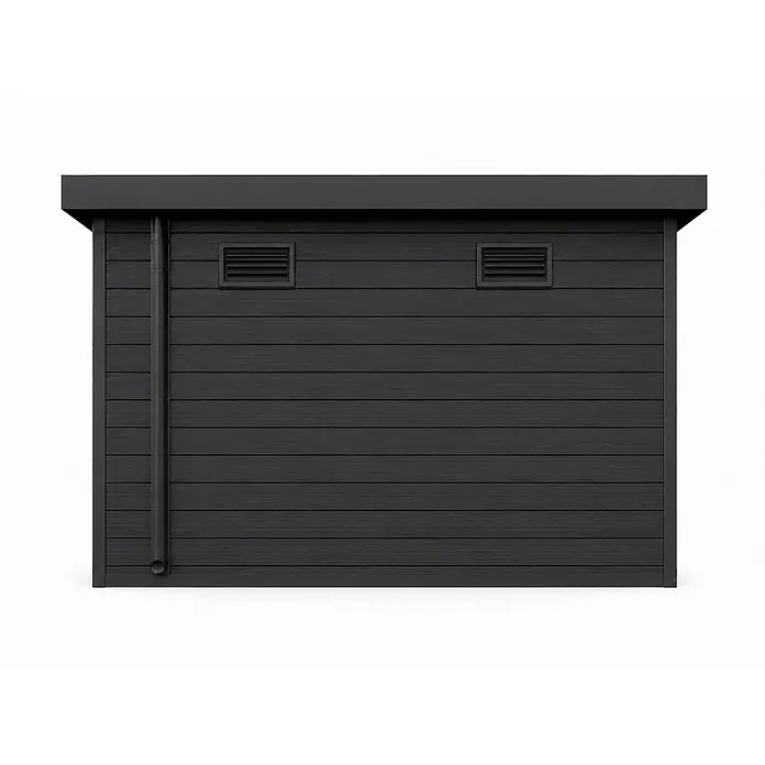 Linholm Gartenhaus Lignum 2924 - Außenmaß inkl. Dachüberstand (B x T): 325 x 279 cm, Grau/Anthrazit