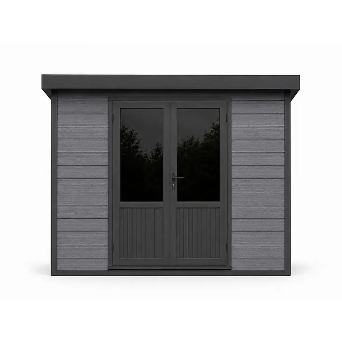 Linholm Gartenhaus Lignum 2924 - Außenmaß inkl. Dachüberstand (B x T): 325 x 279 cm, Grau/Anthrazit