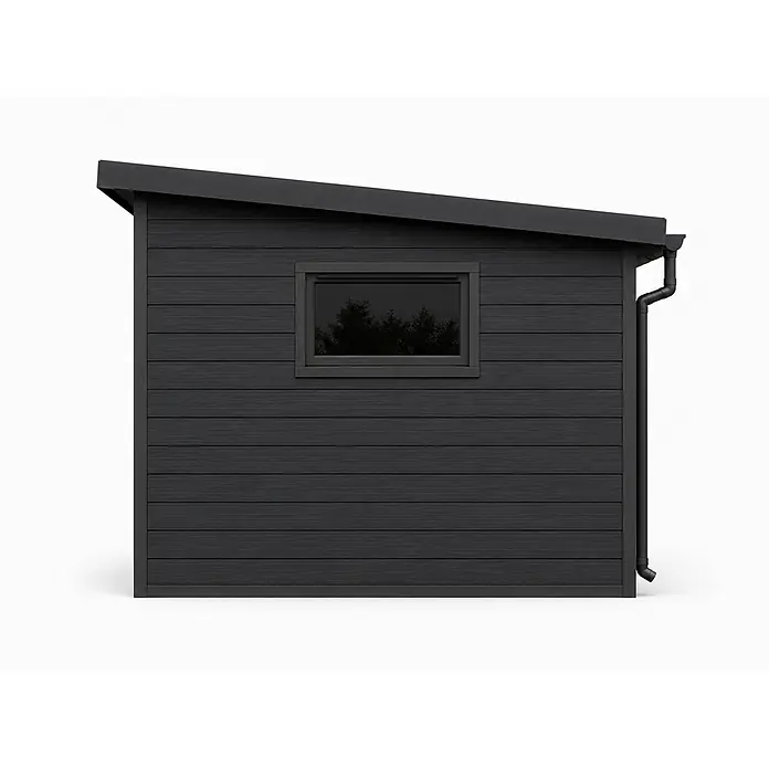 Linholm Gartenhaus Lignum 2924 - Außenmaß inkl. Dachüberstand (B x T): 325 x 279 cm, Grau/Anthrazit