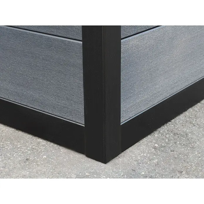 Linholm Gartenhaus Lignum 3737 - Außenmaß inkl. Dachüberstand (B x T): 408 x 406 cm, Grau/Anthrazit