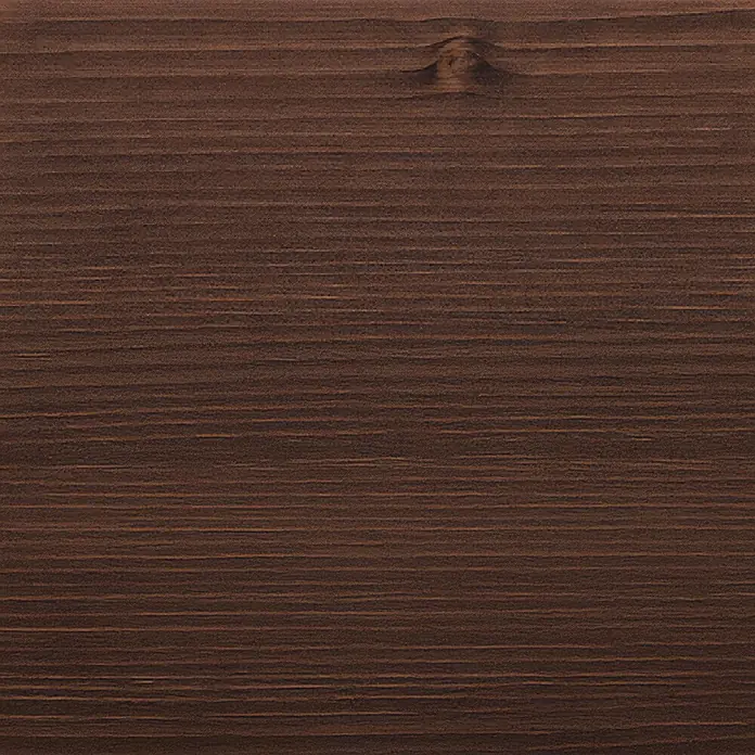 Osmo Dekorwachs - Ebenholz, 375 ml, Seidenmatt - Nahaufnahme eines Holzes mit wunderschönen dunkelbraunen Farbtönen und einer deutlichen Maserung. Die Holzstruktur ist dekorativ und verleiht Wärme.