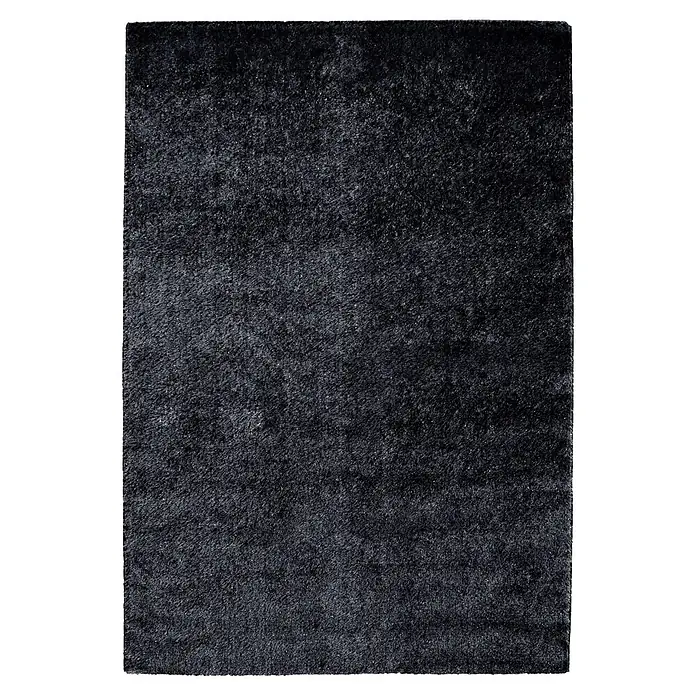 Kayoom Hochflorteppich Swing 8100 - Anthrazit, 200 x 200 cm, 55 % Polyester, 45 % Modacryl - Draufsicht