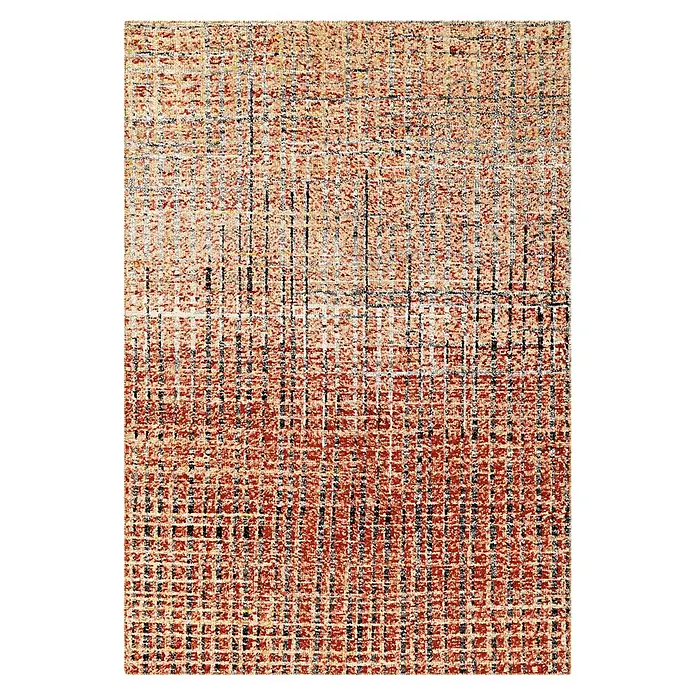 Kayoom Kurzflorteppich Topaz 5400 - Terra/Creme, 240 x 170 cm, 80 % Seide, 20 % Baumwolle - Draufsicht