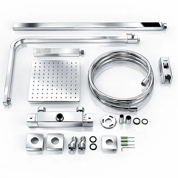 LOMAZOO Duschsystem LMZ-STERLING - Anzahl Strahlarten: 1 Stk., Matt