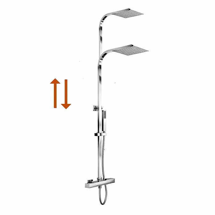 LOMAZOO Duschsystem LMZ-STERLING - Anzahl Strahlarten: 1 Stk., Matt