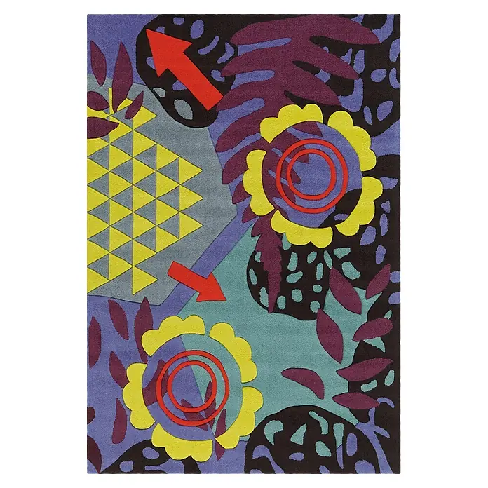 Kayoom Kurzflorteppich Spirit 3136 - Multi, 200 x 140 cm, 100 % Modacryl - Draufsicht