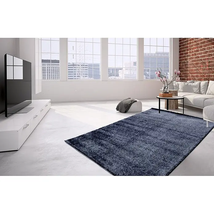 Kayoom Hochflorteppich Swing 8100 - Lila/Blau, 200 x 140 cm, 55 % Polyester, 45 % Modacryl - Stimmungsaufnahme