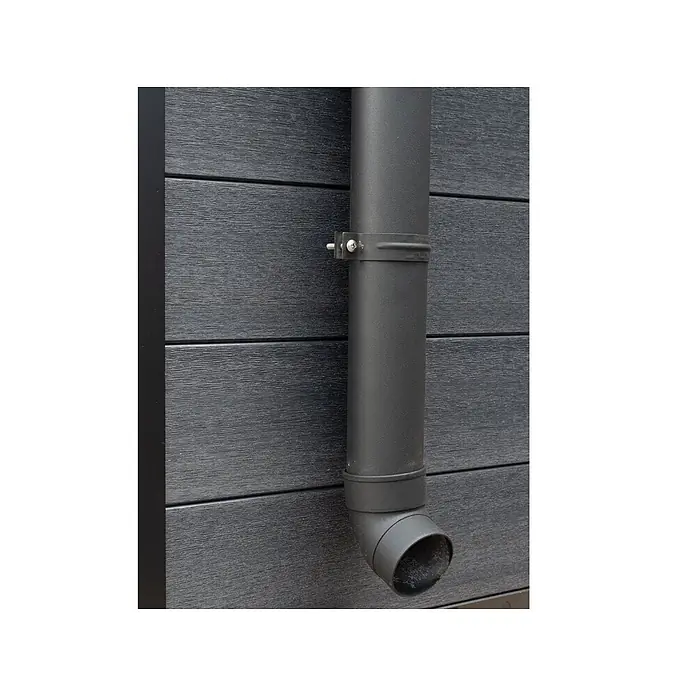 Linholm Gartenhaus Lignum 2420 - Außenmaß inkl. Dachüberstand (B x T): 280 x 235 cm, Grau/Anthrazit