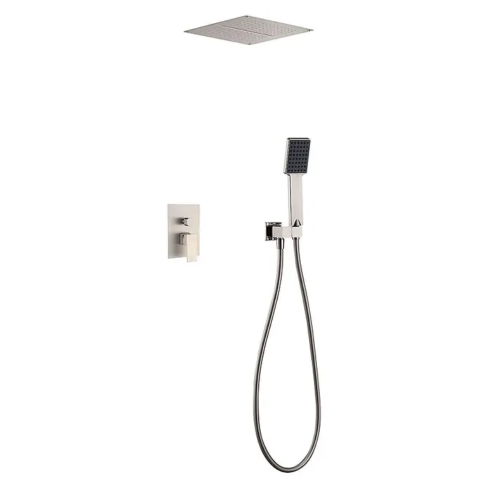 Poalgi UP-Brausearmatur TRINITY - Gebürstetes Nickel, Seidenmatt