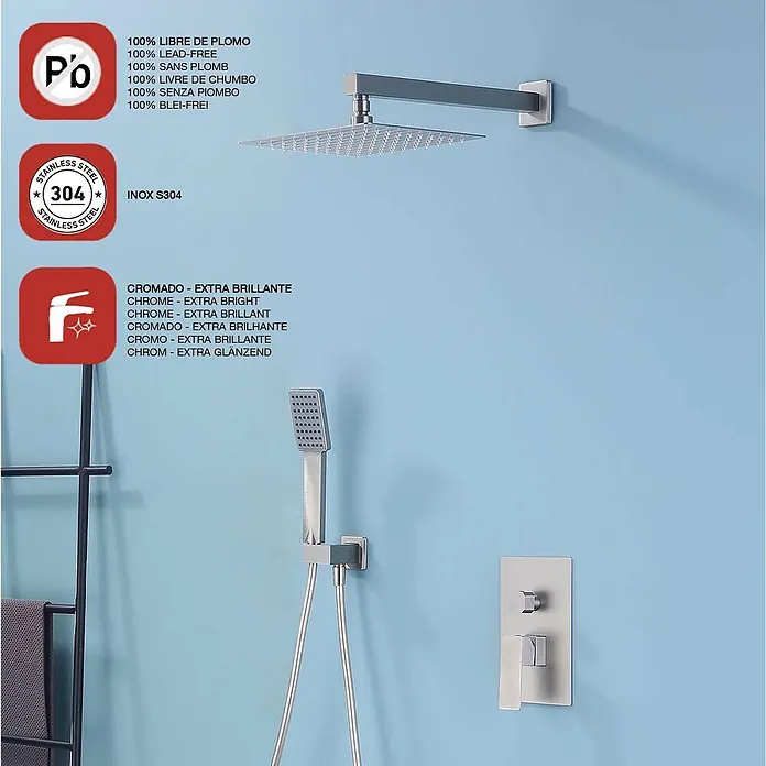 Poalgi UP-Brausearmatur DREAM - Chrom, Glänzend