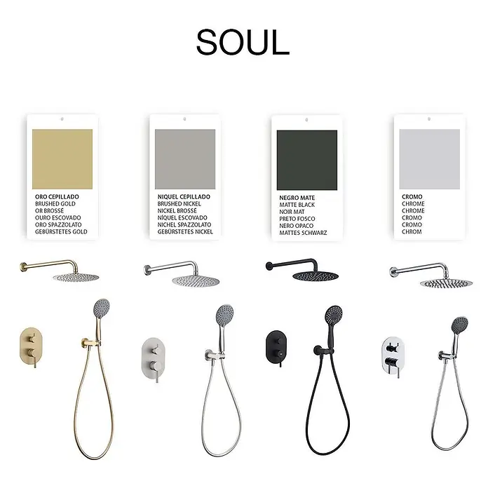 Poalgi UP-Brausearmatur SOUL - Mattschwarz, Matt