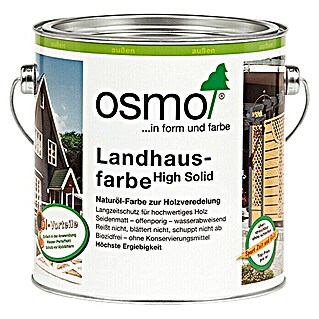 Osmo High Solid Landhausfarbe (Weiß, 2,5 l, Seidenmatt, Naturölbasis)
