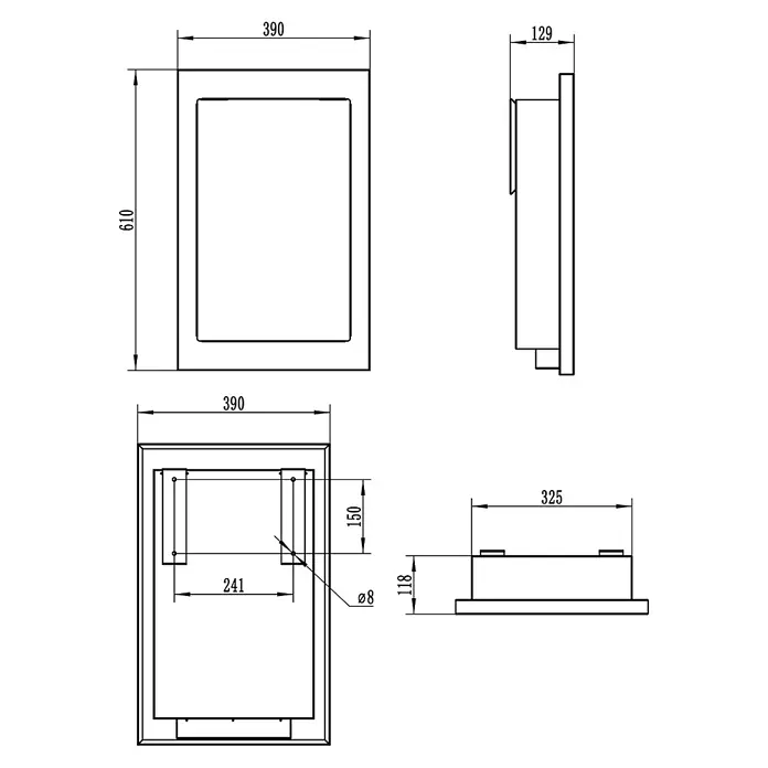 Bysil Kaminofen - Material Verkleidung: Stahl, Schwarz