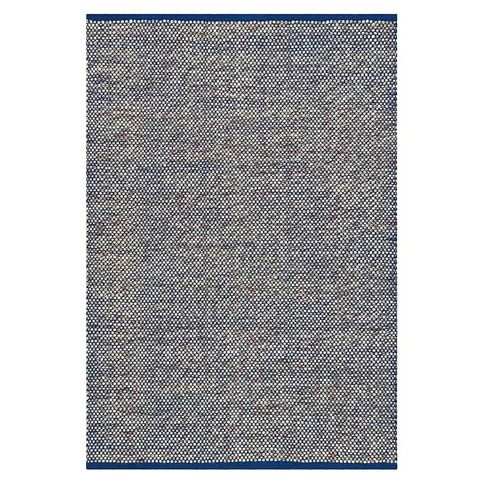 Kayoom Flachgewebeteppich Tweed 8058 - Grau/Blau, 180 x 120 cm, 35 % Wolle, 35 % Viskose, 30 % Baumwolle - Draufsicht