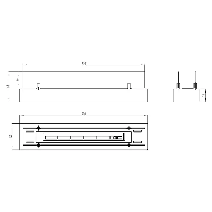 Bysil Kaminofen - Material Verkleidung: Stahl, Schwarz