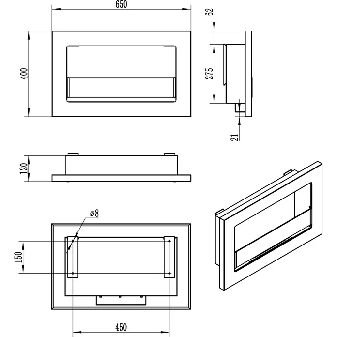 Bysil Kaminofen - Material Verkleidung: Stahl