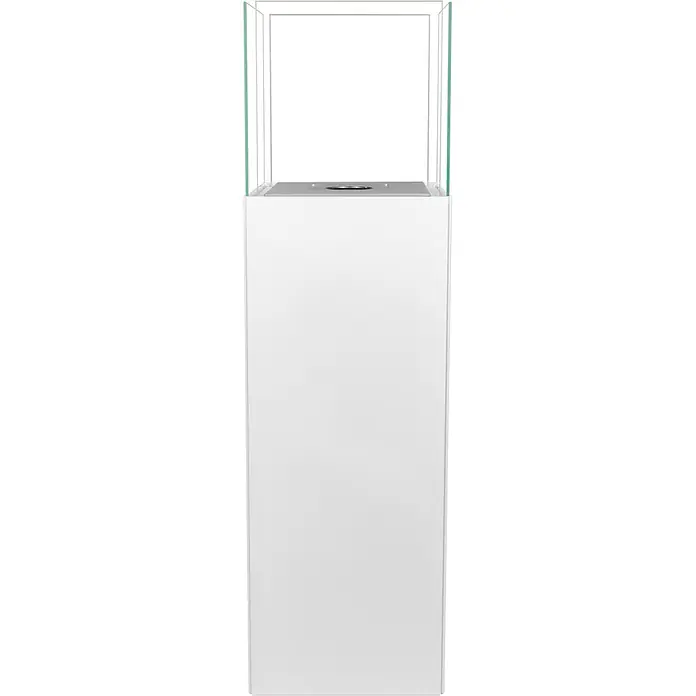 Bysil Kaminofen Bioethanol Standkamin Patio, 3 l Edelstahlbrenner, Weiß matt mit Glas - Material Verkleidung: Stahl