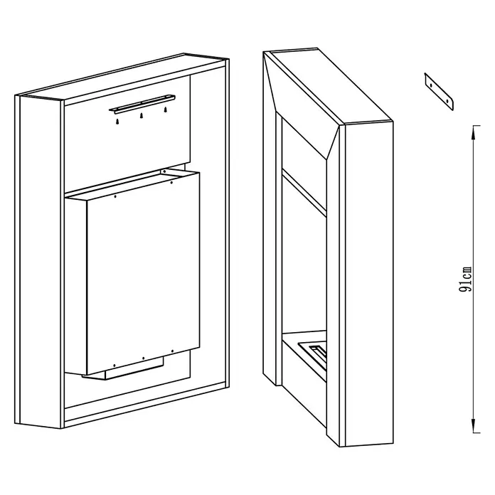 Bysil Kaminofen - Material Verkleidung: Stahl, Schwarz