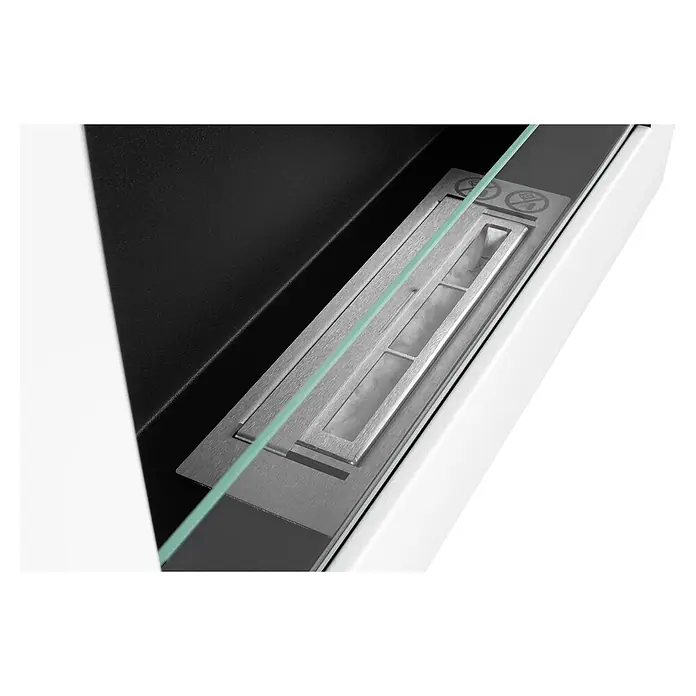 Bysil Kaminofen - Material Verkleidung: Stahl - Bioethanol-Kamineinsatz aus Edelstahl mit Schutzglasscheibe.