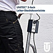 UniTEC Tischsteckdose (3-fach, Weiß/Anthrazit, 25 x 9 x 19 cm) | BAUHAUS