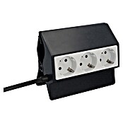 UniTEC Tischsteckdose (3-fach, Weiß/Anthrazit, 25 x 9 x 19 cm) | BAUHAUS