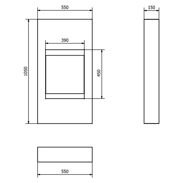 Bysil Kaminofen - Material Verkleidung: Stahl, Schwarz