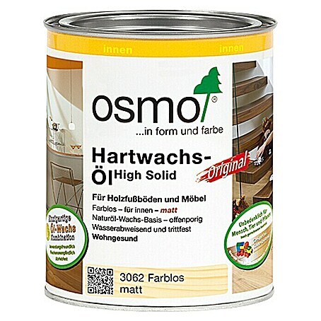 Osmo High Solid Hartwachsöl Original 3062 (Farblos, 750 ml, Matt)