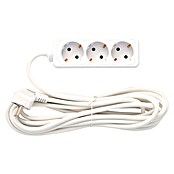 Steckdosenleiste (3-fach, Weiß, 5 m, 3.500 W)