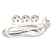 Steckdosenleiste (3-fach, Weiß, 3 m, 3.500 W)