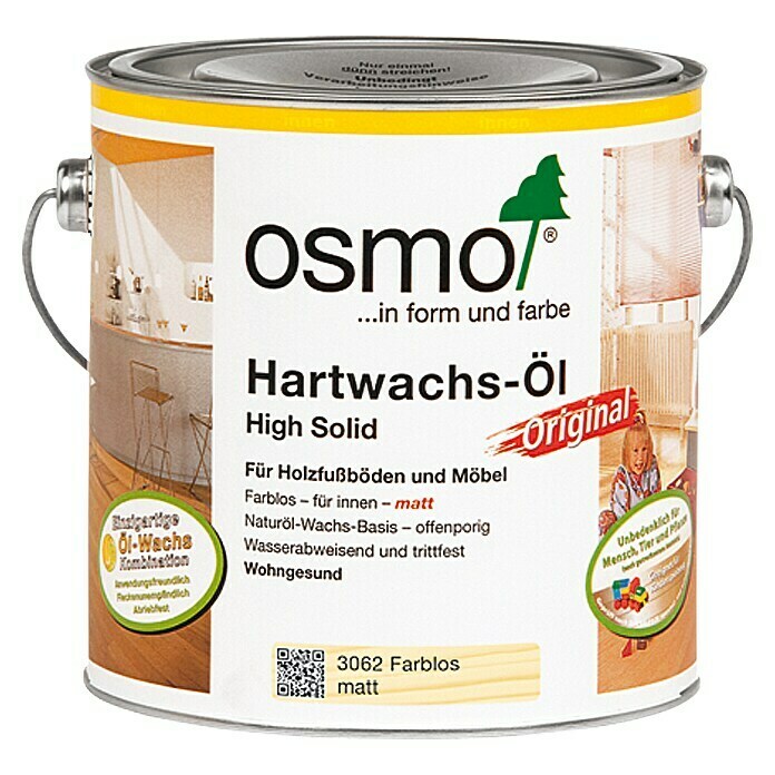 Osmo High Solid Hartwachsöl Original 3062 (Farblos, 2,5 l, Matt)