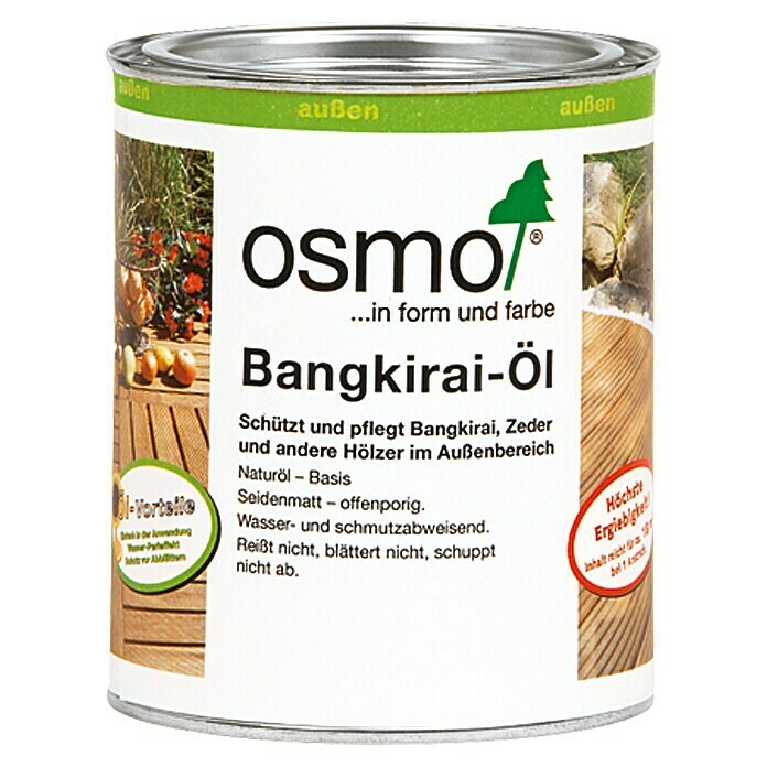 Osmo Bangkirai-Öl 016 (Dunkel, 750 ml, Seidenmatt)