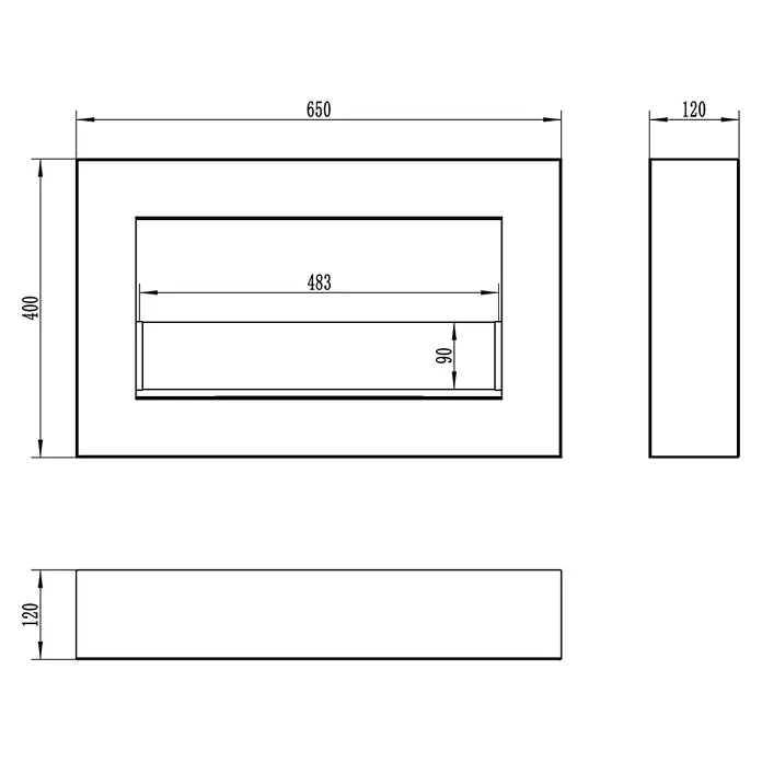 Bysil Kaminofen - Material Verkleidung: Stahl