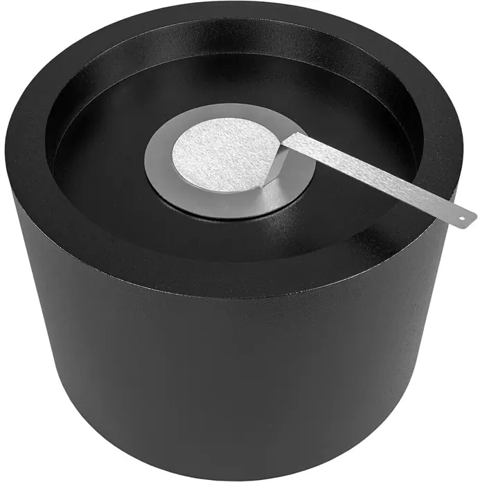 Bysil Kaminofen Bioethanol Standkamin Moon 47,5×32,5 cm, 1 l Brenner, Schwarz matt - Material Verkleidung: Stahl