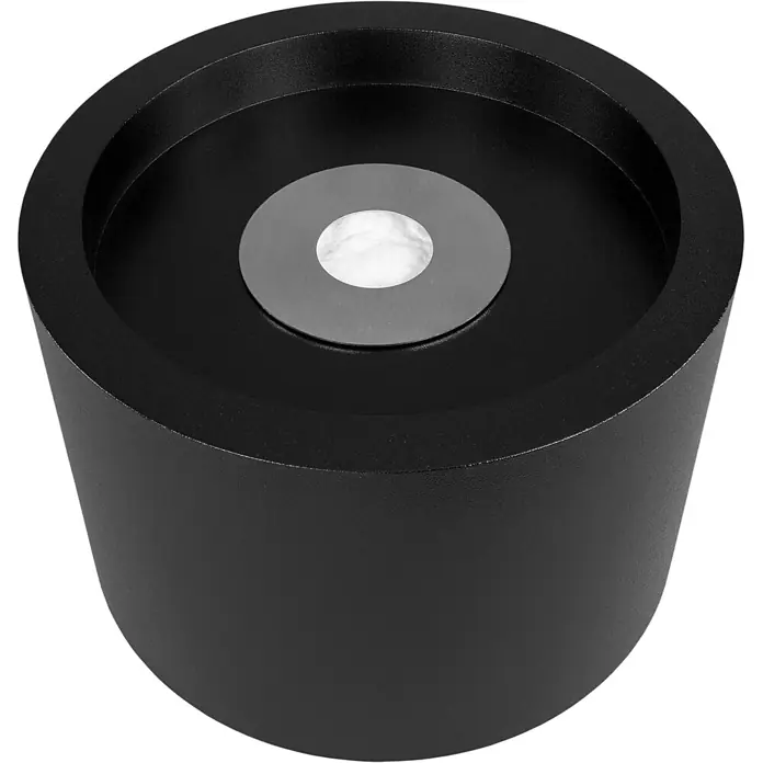 Bysil Kaminofen Bioethanol Standkamin Moon 47,5×32,5 cm, 1 l Brenner, Schwarz matt - Material Verkleidung: Stahl