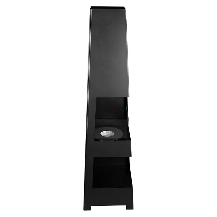 Bysil Kaminofen Bioethanol Standkamin Pyramid Garden, 0,7 l Brenner, Schwarz matt - Material Verkleidung: Stahl, Schwarz