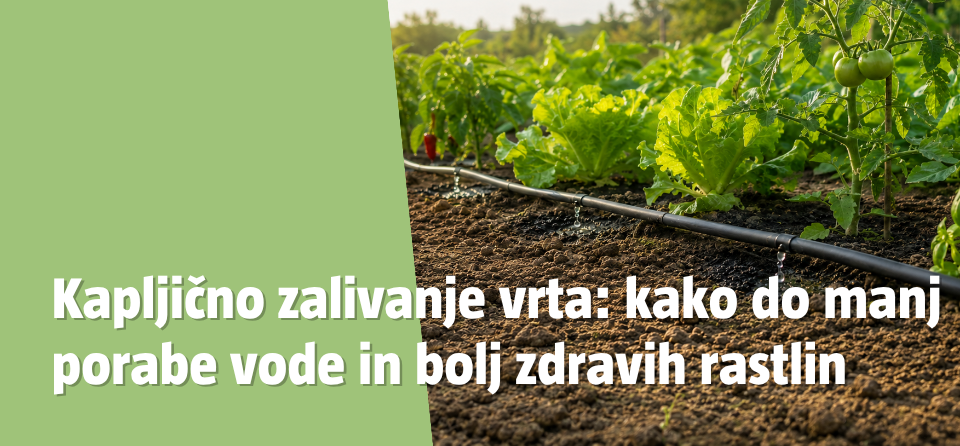 Kapljično zalivanje vrta naslovna slika