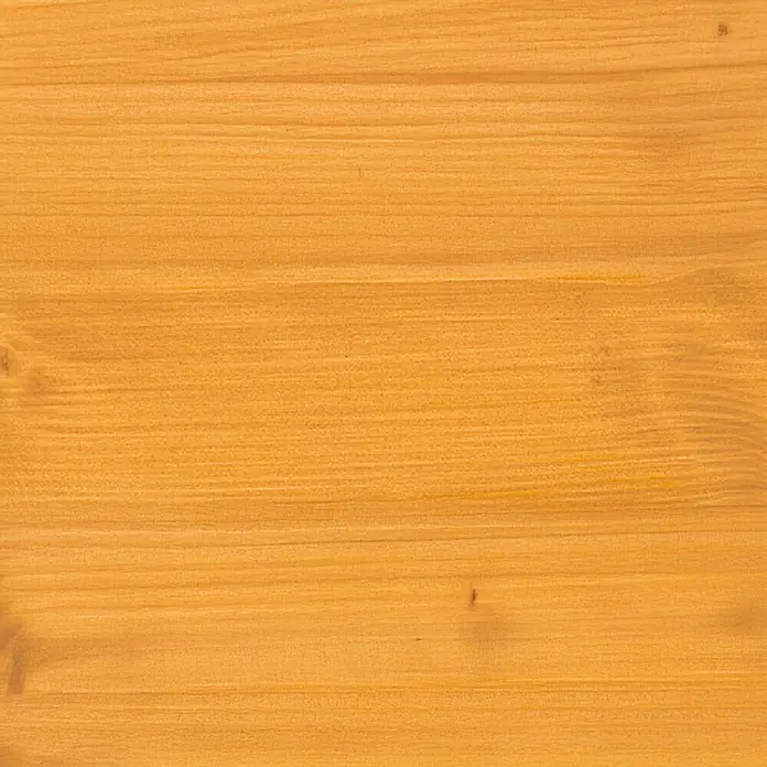 Osmo Holzlasur HSPlus 9221 - Kiefer, 750 ml, Seidenmatt - Detailaufnahme einer honigfarbenen Kiefernholzplatte mit subtilen Maserungen, ideal für rustikale Möbel oder als warme Hintergrundtextur.