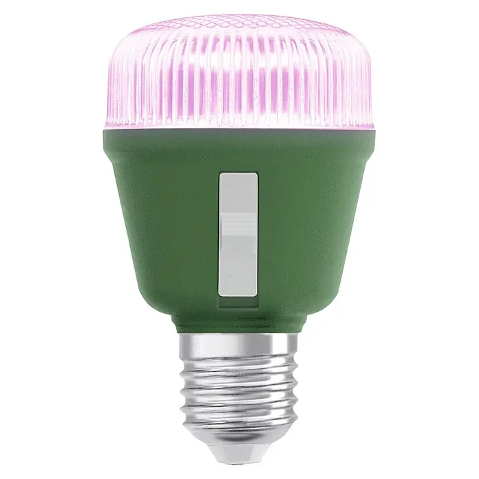 Ledvance Bombillas LED Star Grow - E27, No regulable, Multicolor, 330 lm, 10 W - Bombilla LED para crecimiento de plantas con luz violeta y base verde, con conexión de rosca estándar.