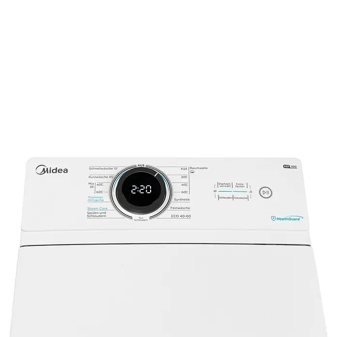 Midea Waschmaschine Toplader MF100T70B-12A - Max. Ladegewicht: 7 kg, Weiß - Detailaufnahme