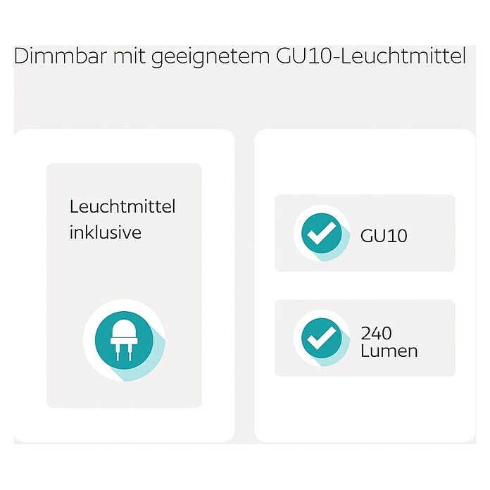 Eglo LED-Deckenstrahler BUZZ-LED (12 W, Schwarz, 4 Stk.) | BAUHAUS