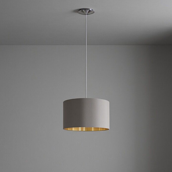 Eglo Maserlo Pendelleuchte rund (Cappuccino, Höhe: 110 cm, Max. Leistung: 60 W, E27, 1-flammig)